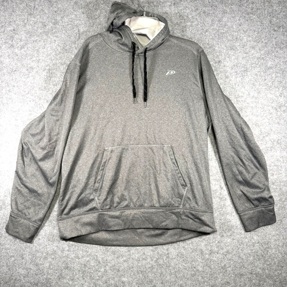 Pro Player Hoodie Mens XL Gray Performance Fleece Pullover Activewear 0401114